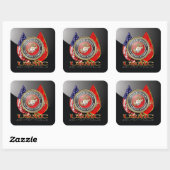 USMC Semper Fi [Special Edition] [3D] Vierkante Sticker (Vel)