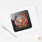 USMC Semper Fi [Special Edition] [3D] Vierkante Sticker (Envelop)