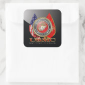 USMC Semper Fi [Special Edition] [3D] Vierkante Sticker (Tas)