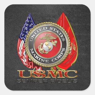 USMC Semper Fi [Special Edition] [3D] Vierkante Sticker