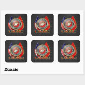 USMC Semper Fi [Special Edition] [3D] Vierkante Sticker (Vel)