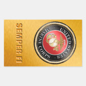 USMC Semper Fi-Sticker Rechthoekige Sticker (Voorkant)