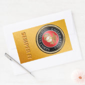 USMC Semper Fi-Sticker Rechthoekige Sticker (Envelop)