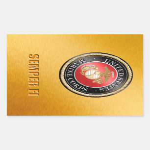 USMC Semper Fi-Sticker Rechthoekige Sticker