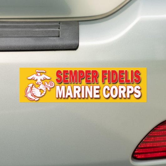 USMC Semper Fidelis-Bumpersticker Bumpersticker (Op auto)