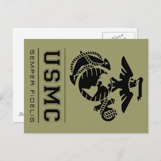 USMC Semper Fidelis [Semper Fi] Briefkaart (Voorkant / Achterkant)