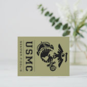 USMC Semper Fidelis [Semper Fi] Briefkaart (Staand voorkant)