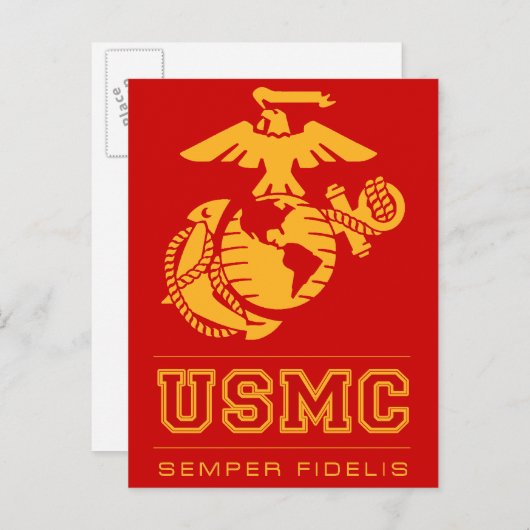 USMC Semper Fidelis [Semper Fi] Briefkaart (Voorkant / Achterkant)