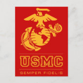 USMC Semper Fidelis [Semper Fi] Briefkaart (Voorkant)