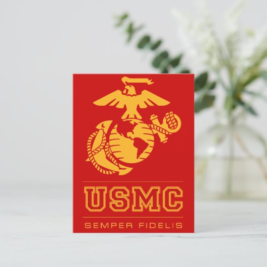 USMC Semper Fidelis [Semper Fi] Briefkaart (Staand voorkant)