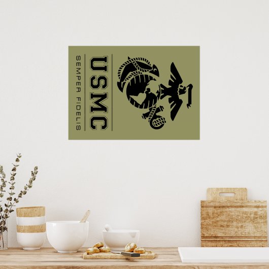 USMC Semper Fidelis [Semper Fi] Poster (Keuken)