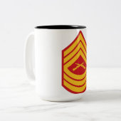 USMC-sergeant-rang militaire koffiemok Tweekleurige Koffiemok (Voorkant links)