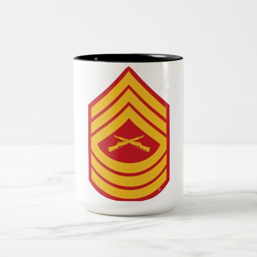 USMC-sergeant-rang militaire koffiemok Tweekleurige Koffiemok (Center)