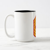USMC-sergeant-rang militaire koffiemok Tweekleurige Koffiemok (Links)