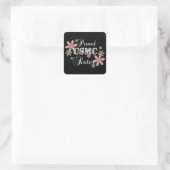 USMC Sister (fl camo) Vierkante Sticker (Tas)