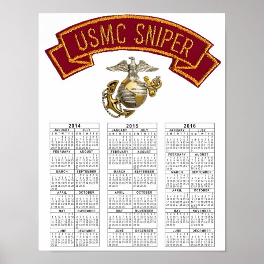 USMC SNIPER POSTER (Voorkant)