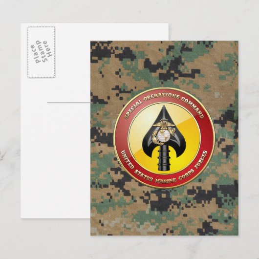 USMC Special Operations Command (MARSOC) [3D] Briefkaart (Voorkant / Achterkant)