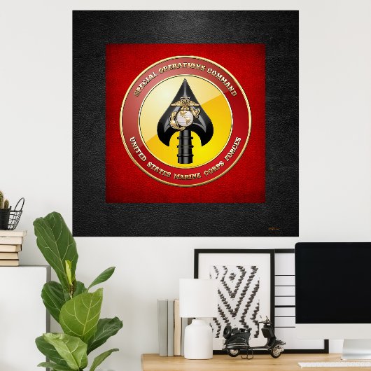 USMC Special Operations Command (MARSOC) [3D] Poster (Thuiskantoor)
