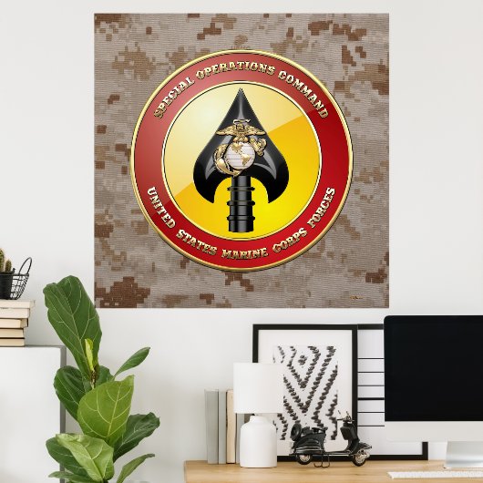 USMC Special Operations Command (MARSOC) [3D] Poster (Thuiskantoor)