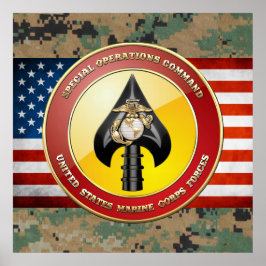USMC Special Operations Command (MARSOC) [3D] Poster