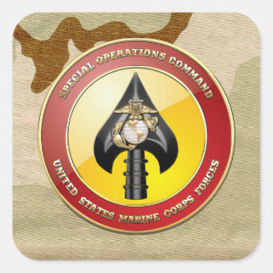 USMC Special Operations Command (MARSOC) [3D] Vierkante Sticker