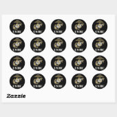 USMC [stencil] Ronde Sticker (Vel)
