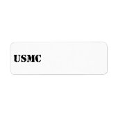 USMC [stencil tekst] Etiket (Voorkant)