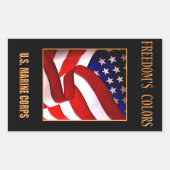 USMC-Sticker Rechthoekige Sticker (Voorkant)