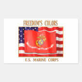 USMC-Sticker Rechthoekige Sticker (Voorkant)