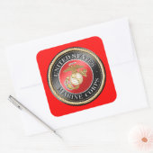 USMC-STICKER VIERKANTE STICKER (Envelop)