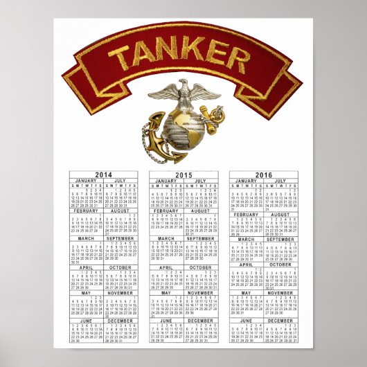 USMC TANKER POSTER (Voorkant)