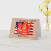 USMC Teruggetrokken Wenskaart Kaart (Gele Bloem)