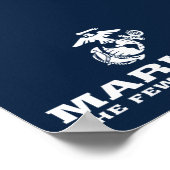 USMC The Few The Proud Logo Stacked - White Poster (Hoek)
