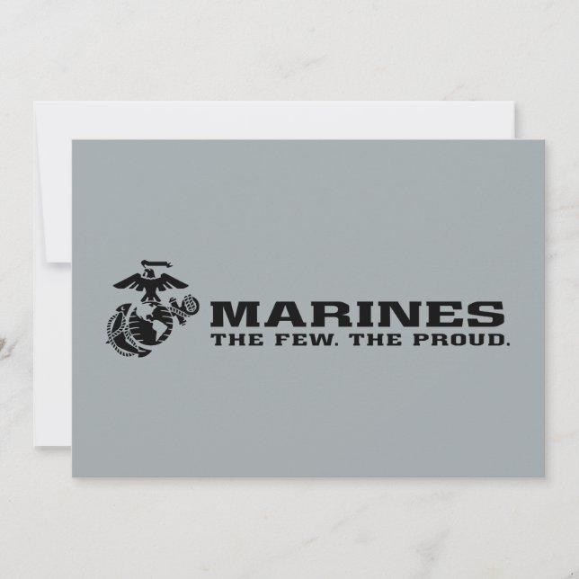USMC "The Few, The Proud" stapelde zwarte Logo (Voorkant)