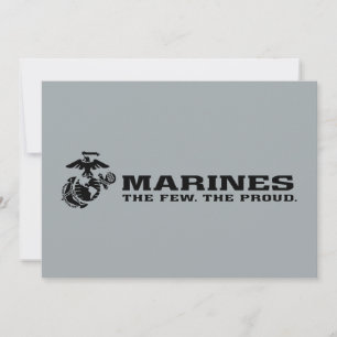 USMC "The Few, The Proud" stapelde zwarte Logo