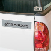 USMC "The Few, The Proud" stapelde zwarte Logo Bumpersticker (Op Truck)