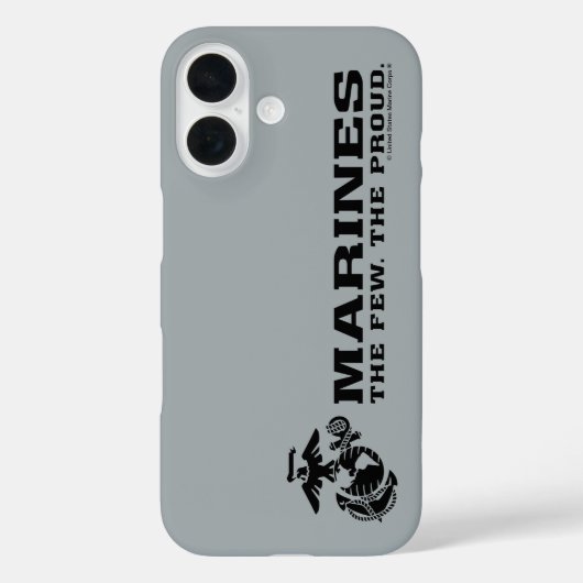 USMC "The Few, The Proud" stapelde zwarte Logo Case-Mate iPhone Case (Achterkant)