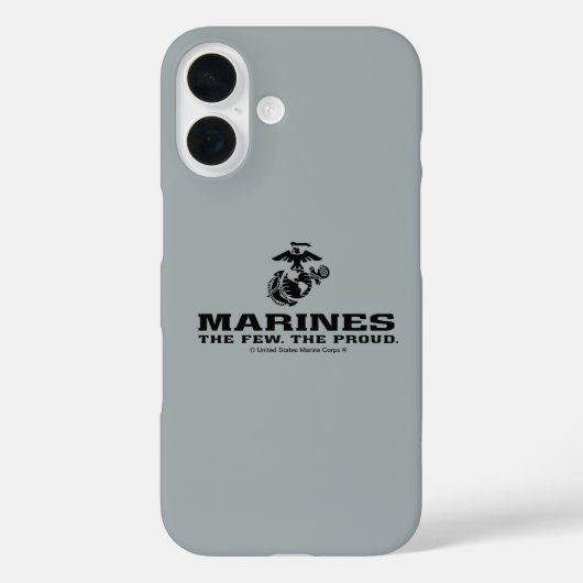 USMC "The Few, The Proud" stapelde zwarte Logo Case-Mate iPhone Case (Achterkant)