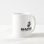 USMC "The Few, The Proud" stapelde zwarte Logo Koffiemok (Voorkant rechts)