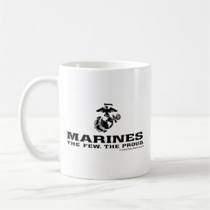 USMC "The Few, The Proud" stapelde zwarte Logo Koffiemok