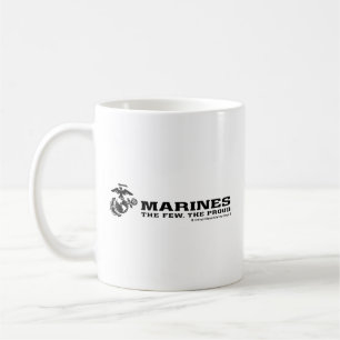 USMC "The Few, The Proud" stapelde zwarte Logo Koffiemok