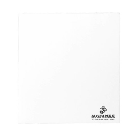 USMC "The Few, The Proud" stapelde zwarte Logo Notitieblok (Voorkant)