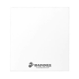 USMC "The Few, The Proud" stapelde zwarte Logo Notitieblok