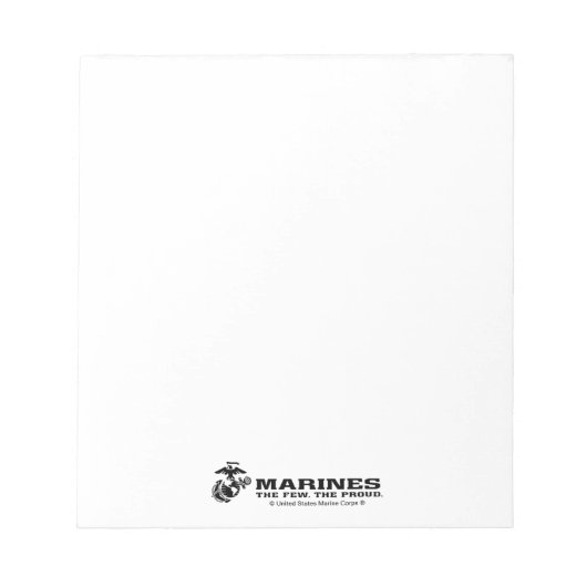 USMC "The Few, The Proud" stapelde zwarte Logo Notitieblok (Voorkant)