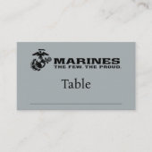 USMC "The Few, The Proud" stapelde zwarte Logo Plaatskaartje (Voorkant)