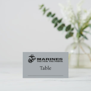 USMC "The Few, The Proud" stapelde zwarte Logo Plaatskaartje
