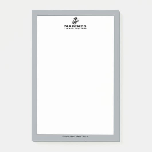 USMC "The Few, The Proud" stapelde zwarte Logo Post-it® Notes (Voorkant)