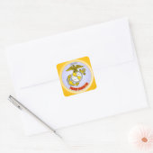 USMC Trotse Dochter Vierkante Sticker (Envelop)