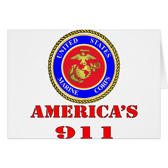 USMC United States Marine Corps America's 911 (Voorkant Horizontaal)