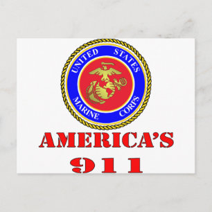 USMC United States Marine Corps America's 911 Briefkaart